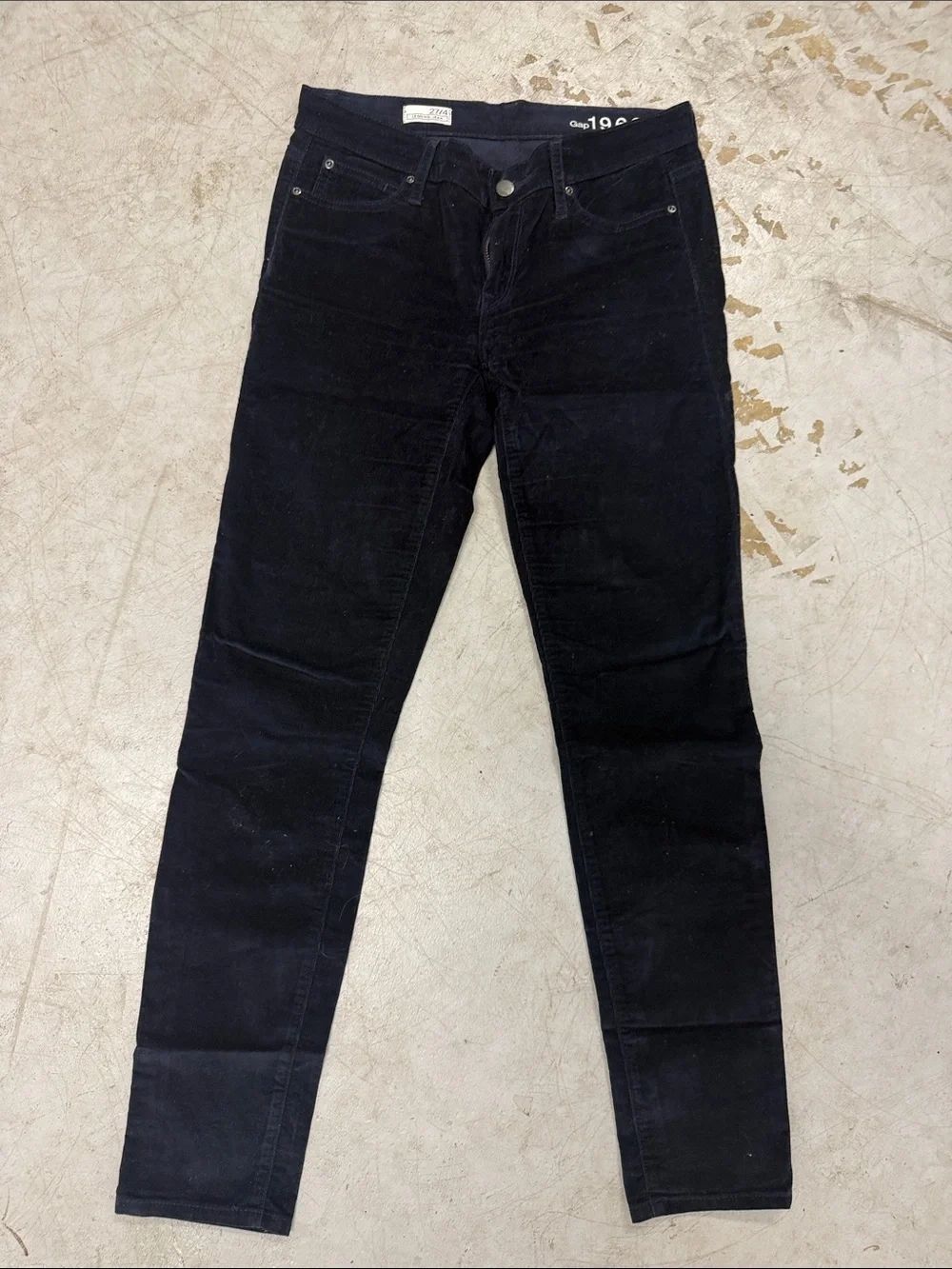Dark Navy Corduroy Skinny Pants GAP 1969 Legging Jean - Stretch Size 27/4 NWOT